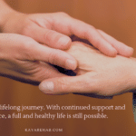 a quote of relapse recovery on a photo of holding hands